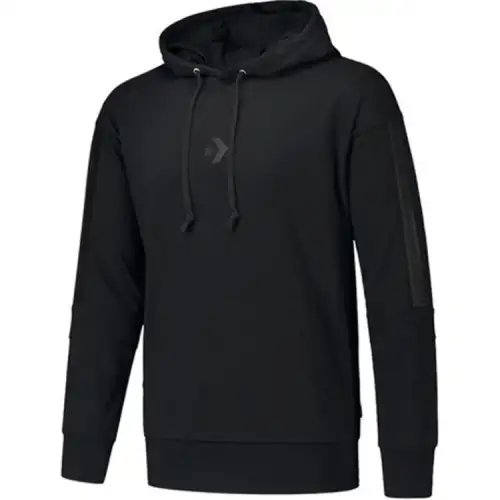 Converse LW Contrast Panel PO Sweatshirt Men's Black