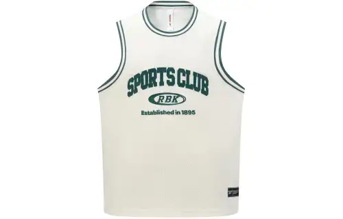 Reebok Tank Tops Unisex White Crew Neck Moderate Straight Fit
