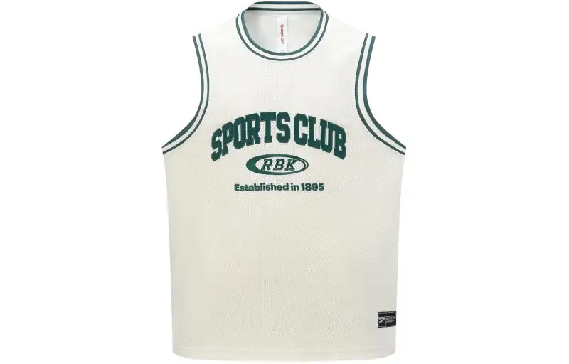 Reebok Tank Tops Unisex White Crew Neck Moderate Straight Fit
