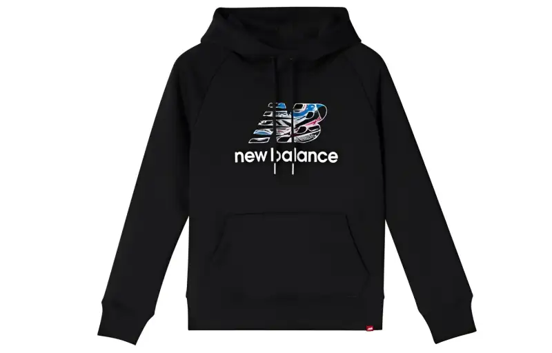New Balance Sweatshirts Women's Black Hooded Moderate Regular