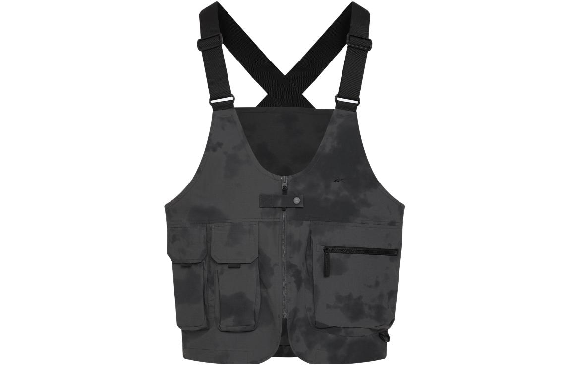 Reebok Reebok Classic Solid Color Classic Casual Versatile Lure Fishing Comfortable Woven Vest Men's Carbon Black