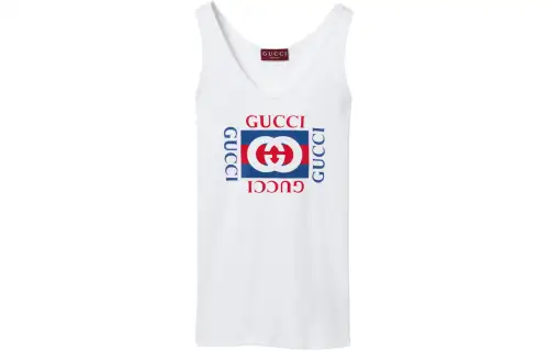 GUCCI Rib Cotton GUCCI Print Tank Top