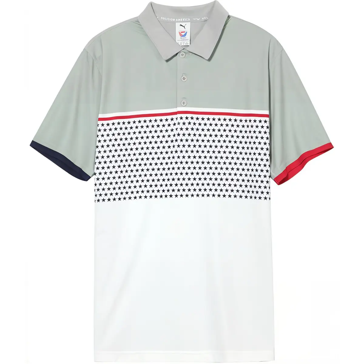 PUMA Volition Patriot Polo Shirt Men's Concrete Gray