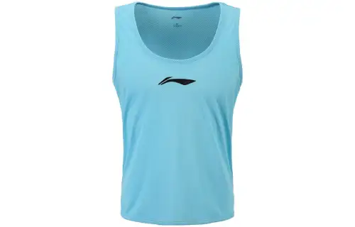 Li Ning Tank Tops Unisex Lake Blue Crew Neck Moderate Other