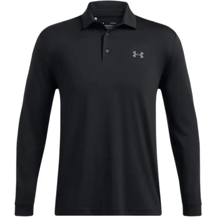 Under Armour Playoff Polo Shirt Men's Black Castle Stone