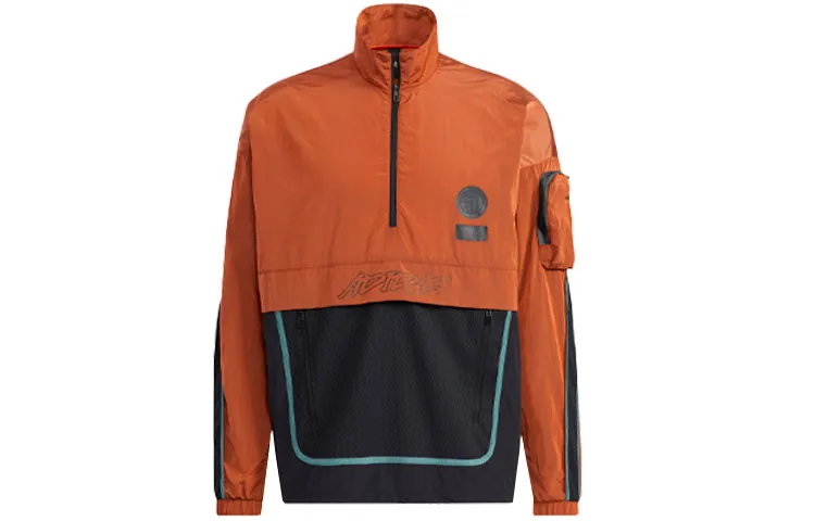 Adidas Jackets Men's Orange Stand Collar Moderate Other