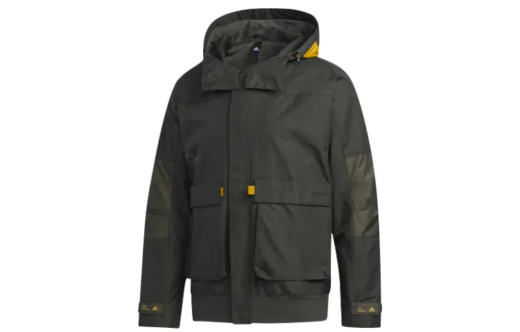 Adidas Jackets Men's Gray Green Hooded Moderate Other