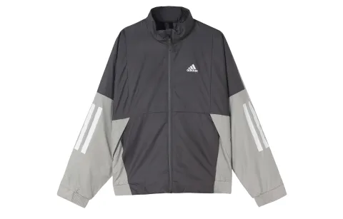 Adidas Jackets Men's Gray Stand Collar Thickened Other