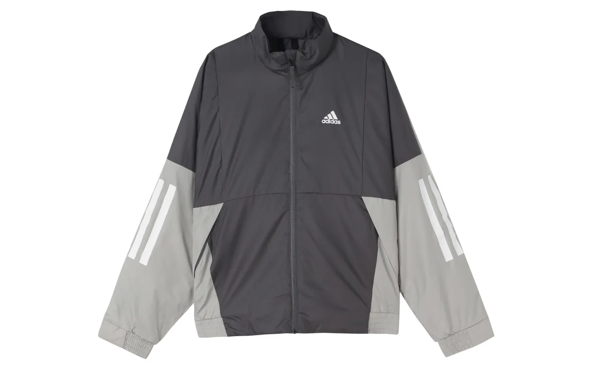 Adidas Jackets Men's Gray Stand Collar Thickened Other