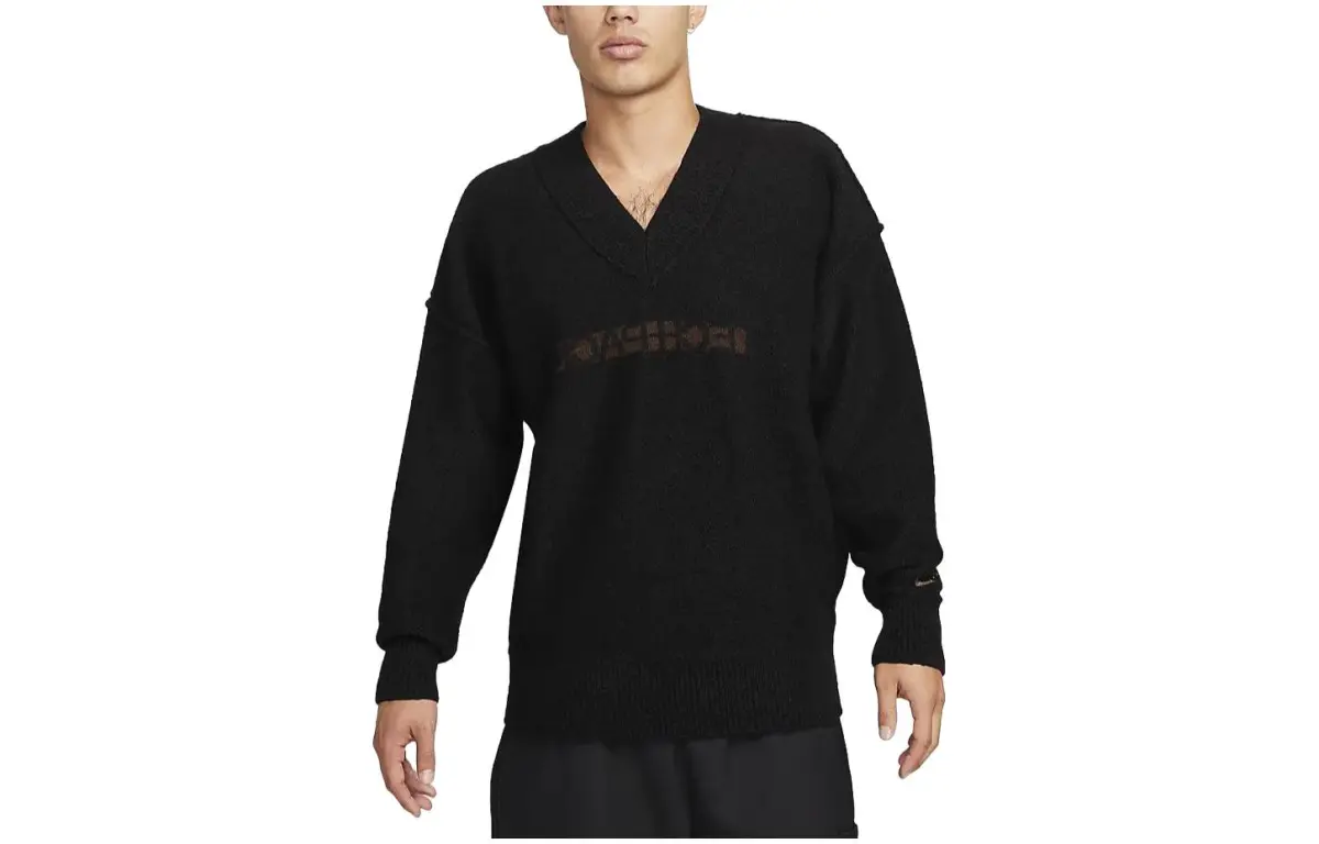 Nike Sweaters Men's Black V-neck Moderate Other