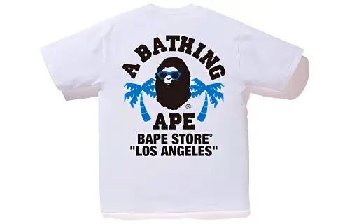 A BATHING APE Head Series T Shirts Men's Crew Neck Moderate Straight Fit