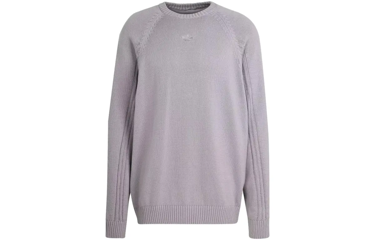 Adidas Originals Premium Knitted Sweatshirt Knitwear Men's Aluminum Gray