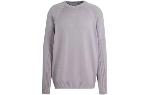 Adidas Originals Premium Knitted Sweatshirt Knitwear Men's Aluminum Gray