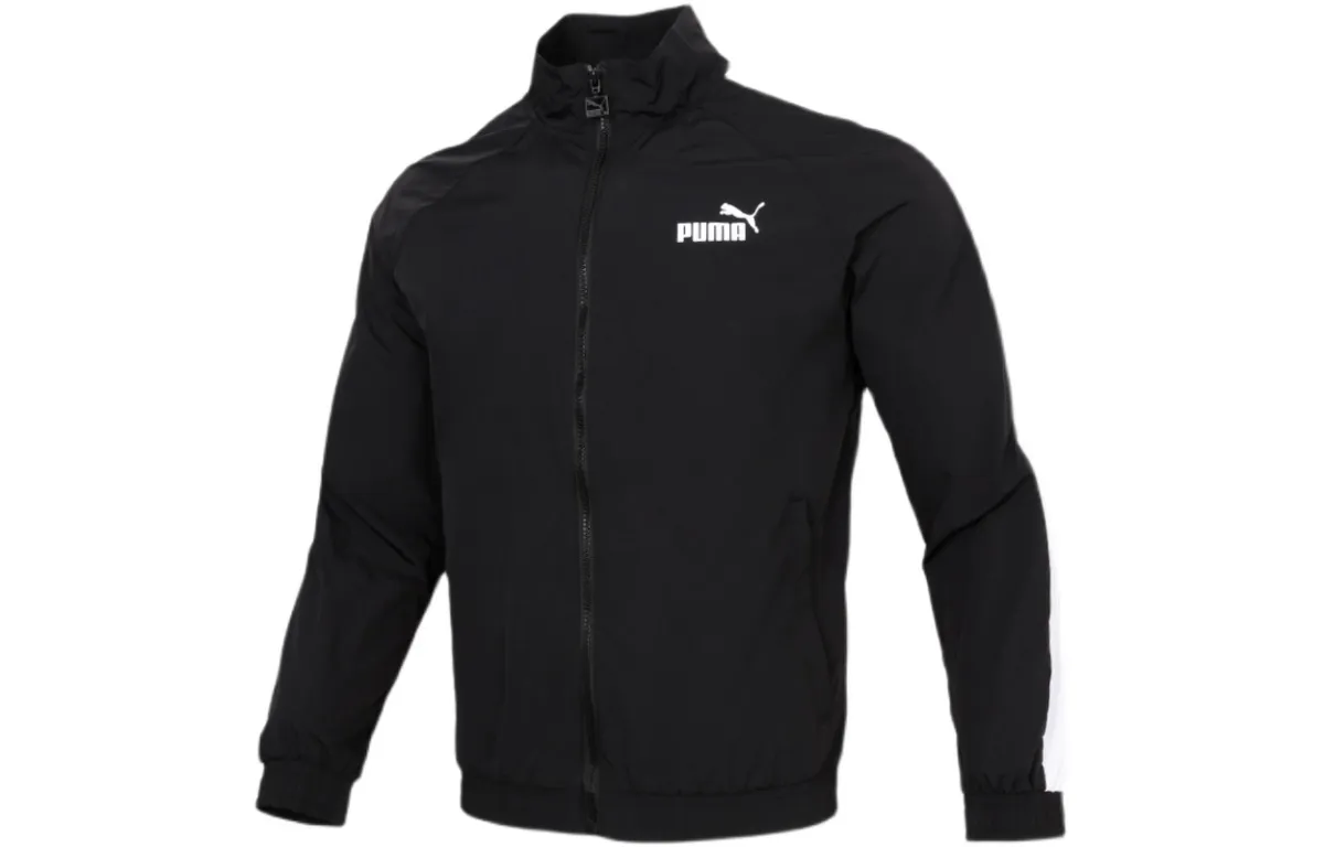 PUMA Jackets Men's Black Stand Collar Moderate Other