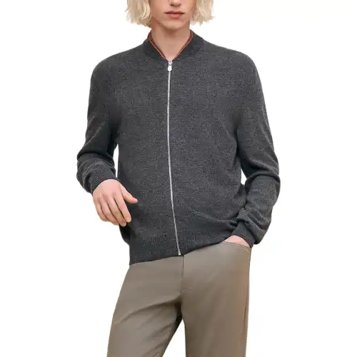 HERMES Cashmere Sweater Men's Gray