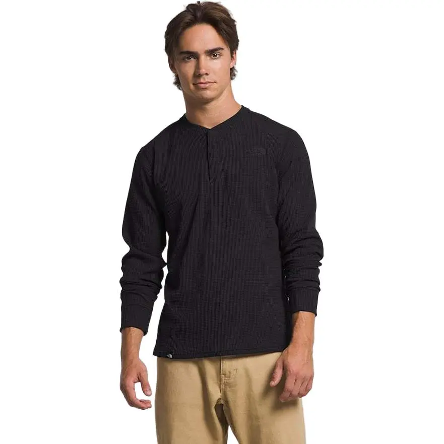 THE NORTH FACE Canyon Fog Thermal Long Sleeve Henley Knitwear Men's Black