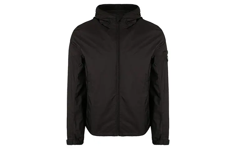 PRADA Jackets Men's Black Hooded Moderate Other