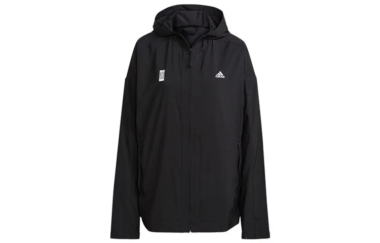 Adidas Jackets Men's Black Hooded Moderate Hard Shell
