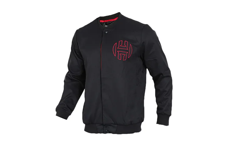 Adidas Jackets Men's Black Baseball Collar Moderate Other