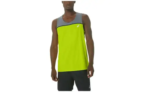 ASICS PR LYTE Tank Tops Men's Lime Crew Neck Moderate Other