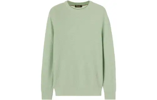 Loro Piana Sweaters Men's Green Crew Neck Moderate Other