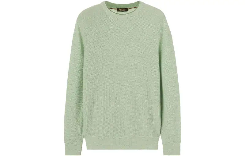 Loro Piana Sweaters Men's Green Crew Neck Moderate Other