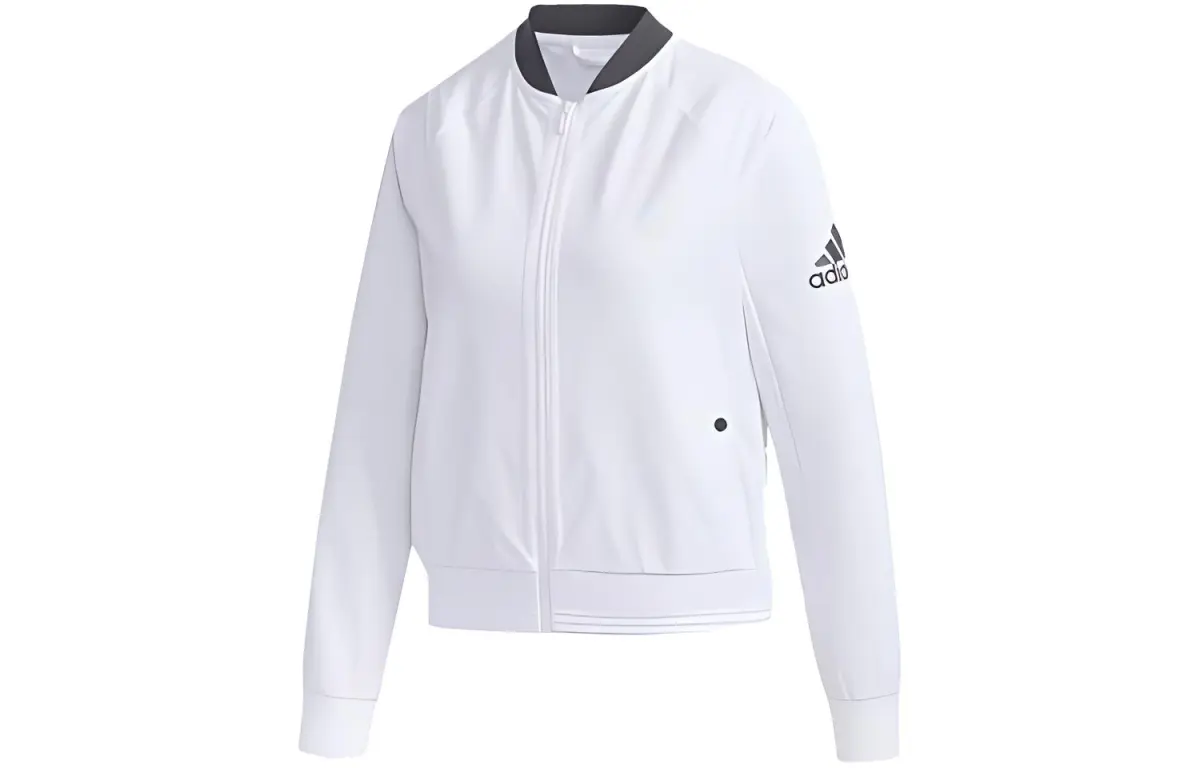 Adidas Jackets Unisex White Baseball Collar Moderate