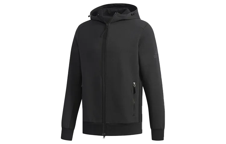 Adidas Jackets Men's Black Hooded Moderate Other