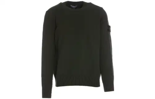 STONE ISLAND Sweaters Men's Green Crew Neck Moderate Other