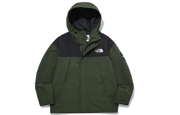 THE NORTH FACE Jackets Unisex Army Green Hooded (Non-detachable) Moderate Straight Fit