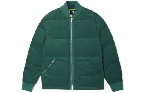 Converse Jackets Men's Green Baseball Collar Moderate Other