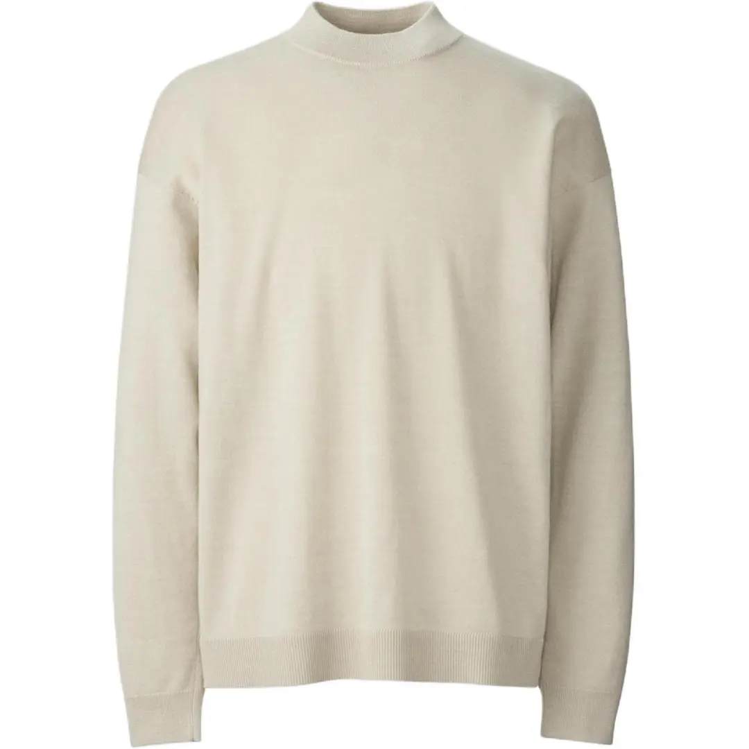 UNIQLO Sweaters Unisex Beige Half Turtleneck Moderate Other
