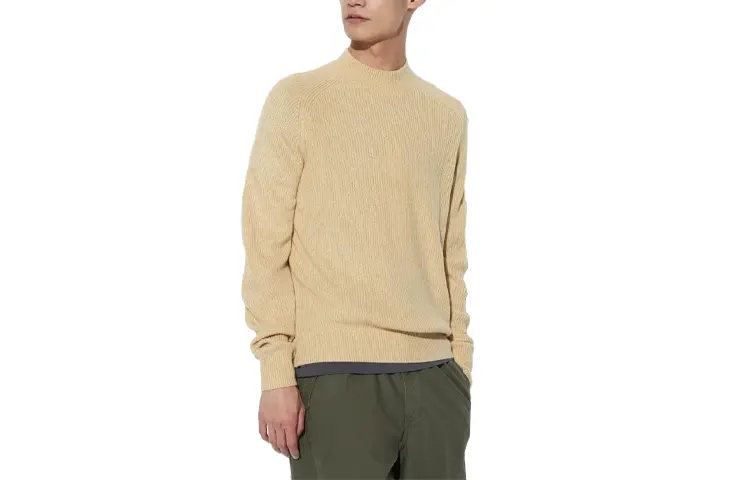 UNIQLO Knitwear Men's Apricot Yellow