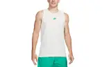 Nike Tank Tops Men's White Crew Neck Thin Straight Fit