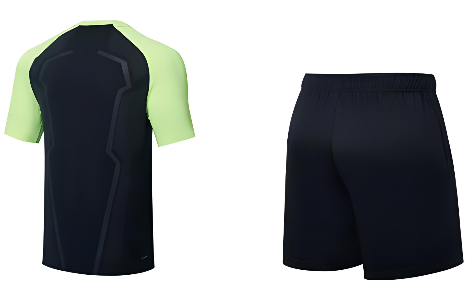 Li Ning Table Tennis Clothing Sets Men’s Black+Neon Yellow Green