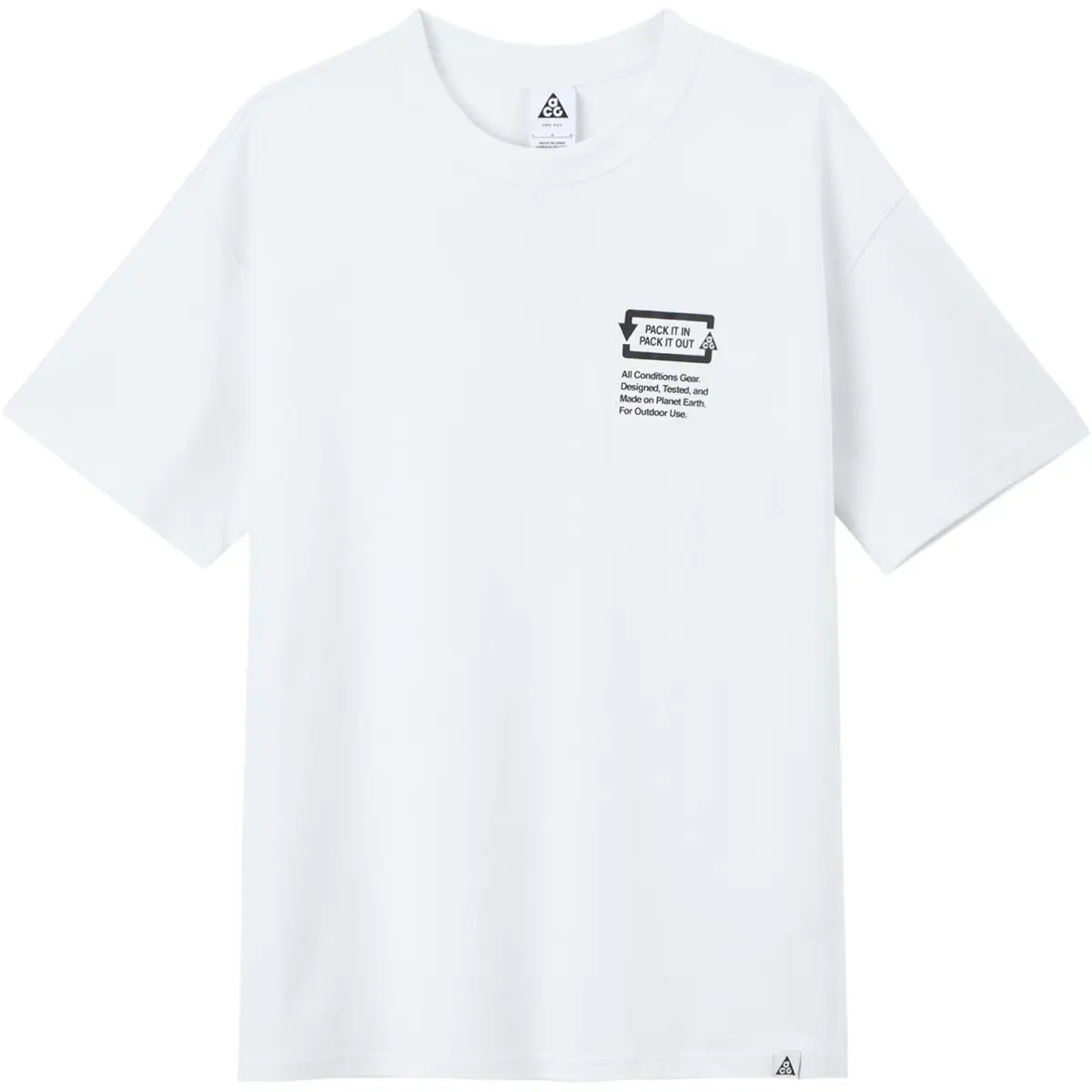 Nike ACG T-Shirts Men's White Crew Neck Moderate