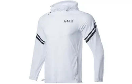 Li Ning Jackets Men's White Hooded Moderate Workwear
