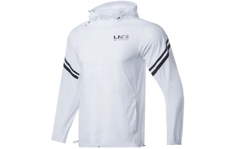 Li Ning Jackets Men's White Hooded Moderate Workwear