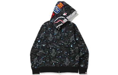 Bape Space Camo Shark Full Zip Double Hoodie