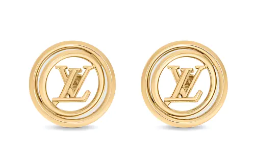 LOUIS VUITTON Stud Earrings Women's Gold