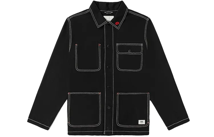 Vans Jackets Men's Black Lapel Moderate