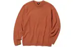 UNIQLO Cashmere Sweaters Men's Orange Red Crew Neck Moderate