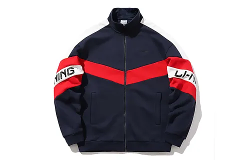 Li Ning Jackets Unisex Ink Blue Stand Collar Moderate Other