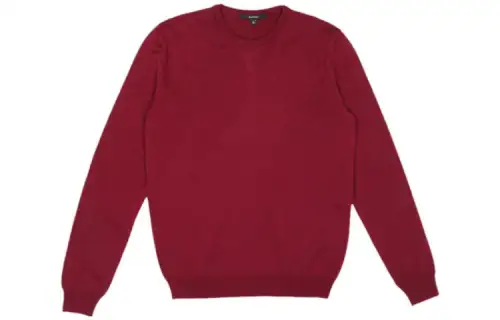 GUCCI Sweaters Men's Burgundy Crew Neck Moderate A Line