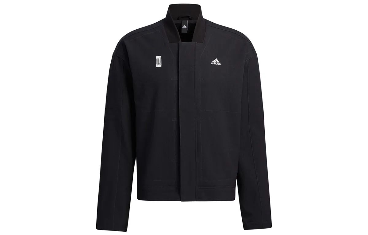 Adidas Jackets Men's Black Baseball Collar Moderate Other