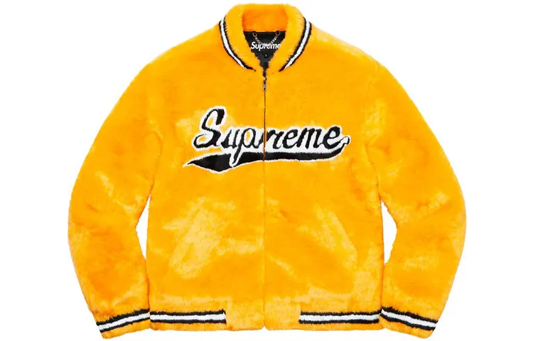 Supreme Faux Fur Varsity Jacket