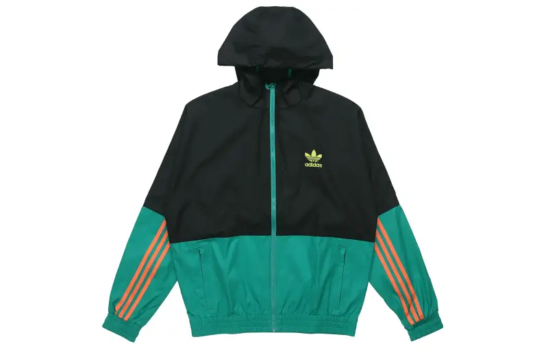 Adidas Originals Jackets Men's Black Green Multicolor Hooded Moderate Other