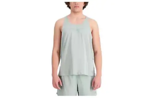 New Balance Tank Tops Men's Green Crew Neck Moderate Other