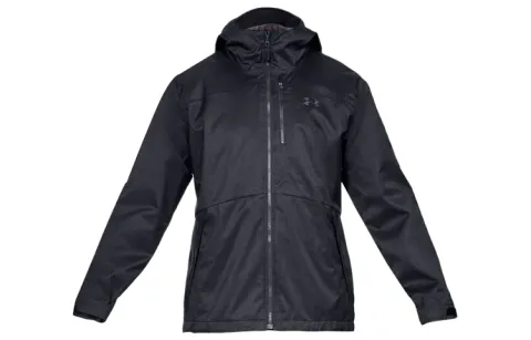 Under Armour Under Armour Porter Training Running Hooded, Thermal Fleece Lined Jacket Men's Black