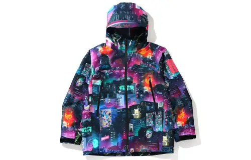 Bape Neon Tokyo Hoodie Jacket
